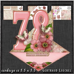 Vintage Easel 78th Birthday Card Kit 1178