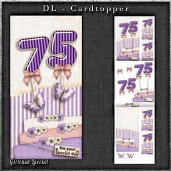 Vintage DL 75th Birthday Topper Cardkit 1294