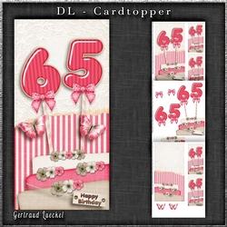 Vintage DL 65th Birthday Topper Cardkit 1294