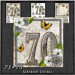Vintage Birthday 90th Card Topper Kit 1192