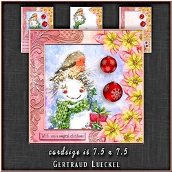 Magical Christmas Snowman With A Robin 1329