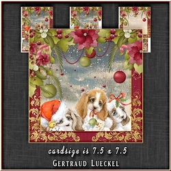 Christmas Puppy Love Card Topper 1332