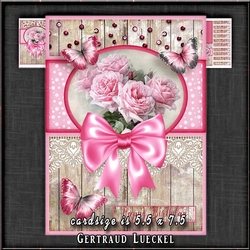 Vintage Card Topper Kit pink 1370
