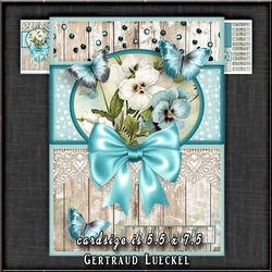 Vintage Card Topper Kit blue 1371