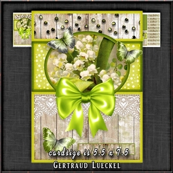 Vintage Card Topper Kit green 1372