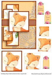 Cardtopper Pyramids 1383 cute little fox