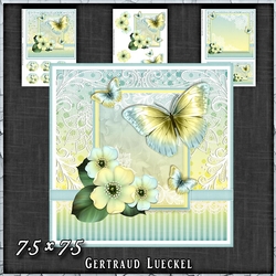 Vintage Pastel Shabby Butterfly Flower 1409