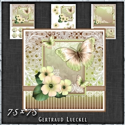 Vintage Pastel Shabby Butterfly Flower 1411