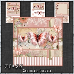 Vintage Shabby Look Letter Butterfly 1439