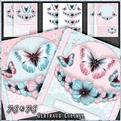Vintage Soft Colour Flowers And Butterflies 1469