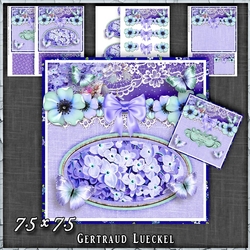 Vintage Shabby Purple card kit set 1478