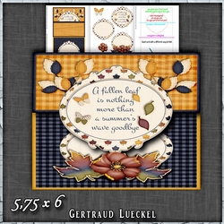 Flying Easel Autumn Fall Card 1506
