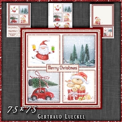 Christmas Bear And Santa Card Topper Kit 1520