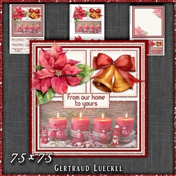 Christmas Candles Card Topper Kit 1522