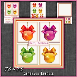 Christmas Balls Card Topper Kit 1523