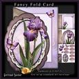 Fancy Fold Card Lillies Lilac 215