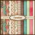 12 x A4 Backgroundpaper Florentiner 121
