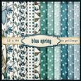 12 x A4 Backgroundpaper Blue Spring 124