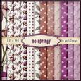 12 x A4 Backgroundpaper Red Pink Spring 125