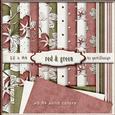 15 x A4 Backgroundpaper Red & Green 128
