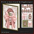 Peek a Boo Card with Egghanger Red Flower 226