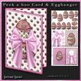 Peek a Boo Card with Egghanger Pink Flower 230