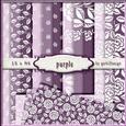 15 x A4 Backgroundpaper White Flower 134 Purple