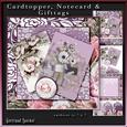 Cardtopper 7x7 with Inlet Purple Flower 240