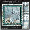 Cardtopper with Inlet Blue Blooming 242