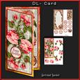 Dl Card with Inlet 255 All About Flowers Red