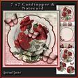 Cardtopper with Inlet All About Flowers Red 268