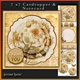 Cardtopper with Inlet All About Flowers Yellow 269