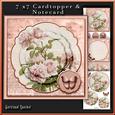 Cardtopper with Inlet All About Flowers Soft Rose 270