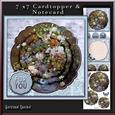 Cardtopper with Inlet All About Flowers Blue 271