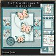 Cardtopper in Love with Butterflies Blue 273