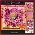 Cardtopper Aster Orange Pink 283