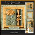 Cardtopper Yellow Rose 285