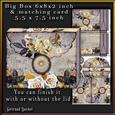 Big Pinchbox (bag) Creme Black Flowers 104