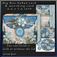 Big Pinchbox (bag) Blue White Flowers 105