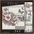 Cardtopper Vintage Flower Soft Colors 342
