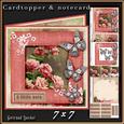 Cardtopper Framed Flowers Red Roses 344