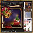 Cardtopper with Inlet Christmastree Cupcake 385
