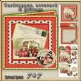 Cardtopper Soft Vintage in Red Green 394
