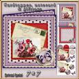 Cardtopper Soft Vintage in Red Purple 395