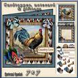 Cardtopper Country Love Rooster 397