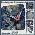 Cardtopper Lovely Butterfly Blue Magenta 402