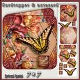 Cardtopper Lovely Butterfly Autumn 404