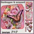 Cardtopper Lovely Butterfly Pink Peach 405