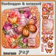 Cardtopper Lovely Butterfly Pink Orange 407