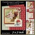 Cardtopper Softcolor Vintage Red Roses 430